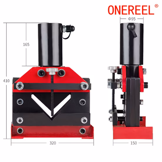 Máquina cortadora hidráulica para doblar barras colectoras de Cu/Al